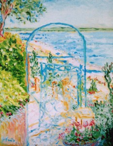 Garden gate, Noyac Bay