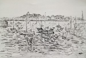 Roscoff harbor, high tide